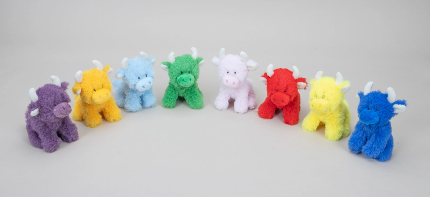Pink Mini Highland Cow Coollectible Cow