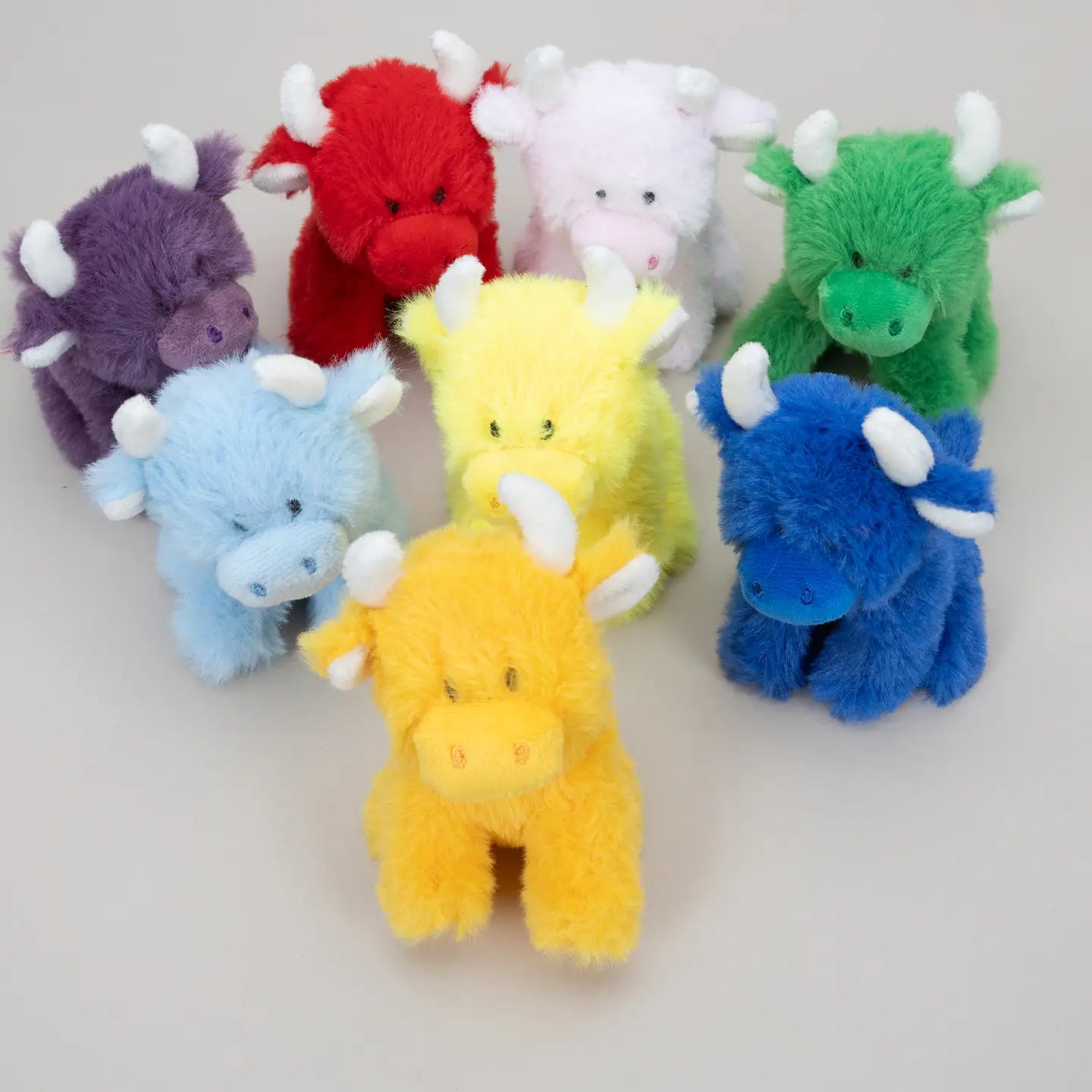 Baby Blue Mini Highland Cow Soft Toy Coollectible Cow