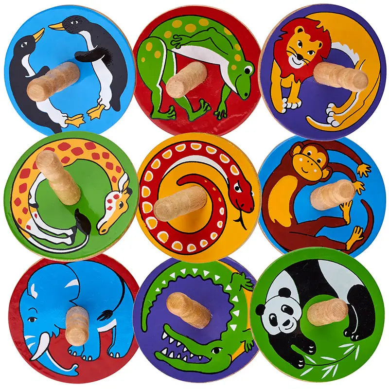 World Animal Spinning Tops - Assorted