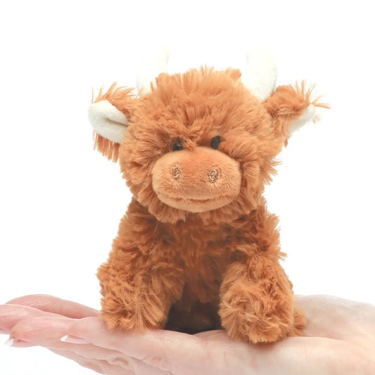 Brown Highland Cow Plush Baby Soft Mini Toy